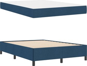 vidaXL Κρεβάτι με ελατήρια Μπλε 160 x 200 cm ύφασμα