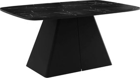 Τραπέζι Nova Επεκτεινόμενο-Μαύρο Μάρμαρο - Μαύρο