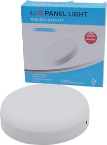 Εξωτερικό Πλαστικό LED Panel 24W Χωρίς Πλαίσιο με Ψυχρό Λευκό Φως Φ17xY4cm