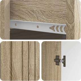 vidaXL Πλαϊνό γραφείο Sonoma Δρυς 66 x 34,5 x 92 εκ.