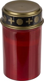 Κερί Αφιέρωσης Με LED Κόκκινο/Χρυσό Πλαστικό 7x12.5cm Μπαταρίας