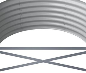 vidaXL Ζαρντινιέρα Καφέ 224x80x36 εκ. Γαλβανισμένος χάλυβας