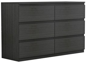 Συρταριέρα Cindy pakoworld 6 συρταριών wenge 120x40x75εκ