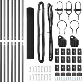 vidaXL Στύλος Περιφράξεων Γκρι 10 x 1,4 μ (16 x 16 mm δικτύωμα)
