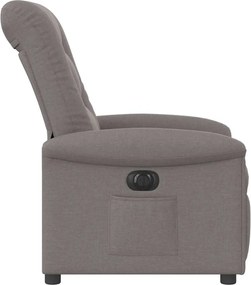 vidaXL Πολυθρόνα Ανακλινόμενη Ηλεκτρική Taupe Υφασμάτινη