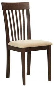 CORINA καρέκλα Οξυά Σκούρο Καρυδί/PVC Εκρού 46x54x95 cm Ε7684,2