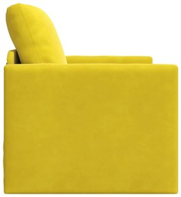 vidaXL Καναπές Κρεβάτι 2 σε 1  Σκούρο Κίτρινο 74x77x81 εκ. Βελούδο