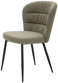 Καρέκλα 2τμχ Πράσινο/Μαύρο LOSANNA 60.5x58x85