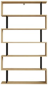 Βιβλιοθήκη Ziza σε oak απόχρωση 90x22x162,6 εκ. 90x22x162.6 εκ.