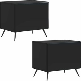 vidaXL Ντουλάπι TV Μαύρο Επεξεργασμένο Ξύλο
