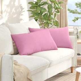 vidaXL Μαξιλάρι Καναπέ 2 pcs Ροζ 80 x 40 cm ύφασμα