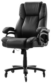 VEVOR Executive Chair High Back Office Chair Knob-Control Lumbar Support Black