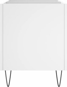 vidaXL Έπιπλο Δίσκων Λευκό 74,5 x 38 x 48 εκ. από Επεξεργασμένο Ξύλο