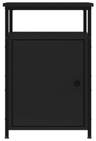 Κομοδίνο Μαύρο 40 x 42 x 60 εκ. από Επεξεργασμένο Ξύλο - Μαύρο