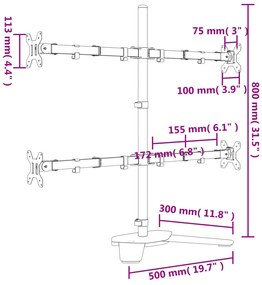 ΒΑΣΗ ΟΘΟΝΗΣ VESA ΜΑΥΡΗ 75/100 ΧΙΛ. ΑΠΟ ΑΤΣΑΛΙ 358009