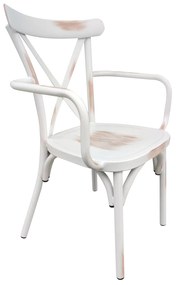 Καρέκλα Κήπου ArteLibre THOMSONS Λευκό Αντικέ Αλουμίνιο 52x52x87cm-14840076