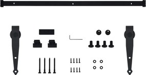 vidaXL Μηχανισμός Συρόμενης Πόρτας Μίνι 152 εκ. Ανθρακοχάλυβας
