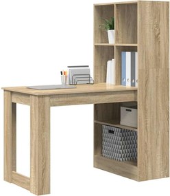 vidaXL Γραφείο Δρύς Sonoma 122 x 67 x 145 εκ. Επεξεργασμένο ξύλο