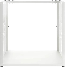 vidaXL Ράφι Καυσόξυλων Λευκό 40x40x40 εκ. Χάλυβας ψυχρής έλασης