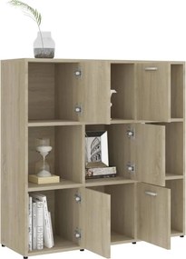 vidaXL Βιβλιοθήκη Χρώμα Sonoma Δρυς 90 x 30 x 90 εκ. από Επεξ. Ξύλο