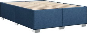 vidaXL Σκελετός Κρεβατιού Χωρίς Στρώμα Μπλε 140x190 εκ. Υφασμάτινο