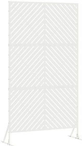 vidaXL Οθόνη Ιδιωτικότητας Λευκό 100 x 50 x 180 εκ. Ατσάλι