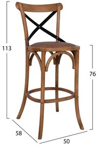 ΣΚΑΜΠΩ ΞΥΛΙΝΟ FORENZA HM8304 ΜΕ ΜΕΤΑΛΛΙΚΗ ΧΙΑΣΤΙ ΠΛΑΤΗ 50Χ58Χ113 ΕΚ