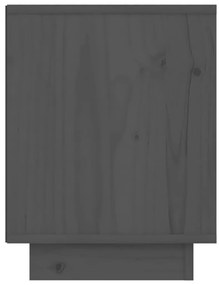 vidaXL Κομοδίνο Γκρι 40 x 30 x 40 εκ. από Μασίφ Ξύλο Πεύκου