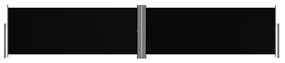 Διαχωριστικό Βεράντας Συρόμενο Μαύρο 117 x 600 εκ. - Μαύρο
