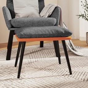 vidaXL Υποπόδιο Αν. Γκρι&Πορτοκαλί 45x29,5x35 εκ. Ύφασμα & Συνθ. Δέρμα