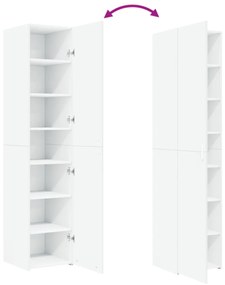 vidaXL Ντουλάπι Λευκό 40x42,5x185 εκ. από Επεξεργασμένο Ξύλο