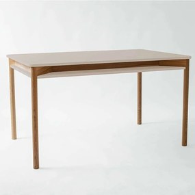 Τραπέζι Επεκτεινόμενο Με Ραφάκι Zeen ZEENEXTBE4 140x90x75/200x90x75cm Beige Mdf, Wood