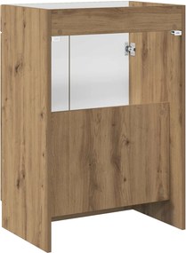 vidaXL Ντουλάπι κάτω από τον νιπτήρα Artisan Δρυς 56 x 37,5 x 81 εκ