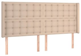 Κεφαλάρι Κρεβατιού LED Καπουτσίνο 163x16x118/128 εκ - Καφέ