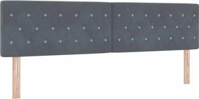 vidaXL Κεφαλάρι Σκούρο Γκρι 180 cm Βελούδο