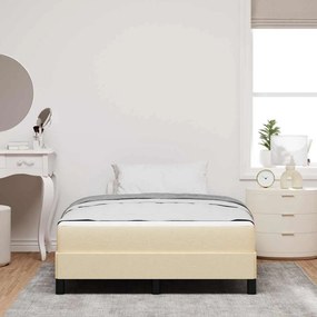 vidaXL Κρεβάτι με ελατήρια Κρεμ 120 x 200 cm ύφασμα