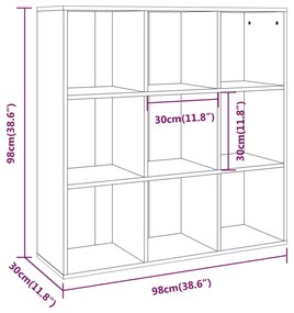 Βιβλιοθήκη Γκρι Sonoma 98 x 29 x 97,5 εκ. - Γκρι