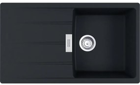 Franke Maris CNG 611-86 Ένθετος Αντιστρεφόμενος Γρανιτένιος Νεροχύτης 86x50mm Matte Blac