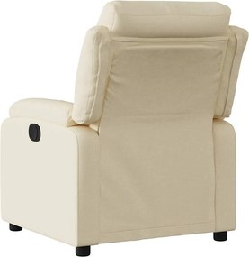 vidaXL Πολυθρόνα Ανακλινόμενη Ηλεκτρική Κρεμ Υφασμάτινη