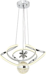 Drone Κρεμαστό Φωτιστικό LED Χρώμιο 3 Χρωμάτων 40x70x70 cm