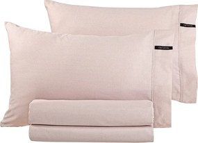 Σεντόνι King Size Με Λάστιχο (180x200+35) Guy Laroche Minimal Ροζ