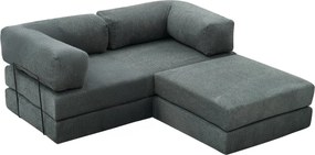 Γωνιακός Καναπές Κρεβάτι Πράσινο REMELA MINI 95x190x75