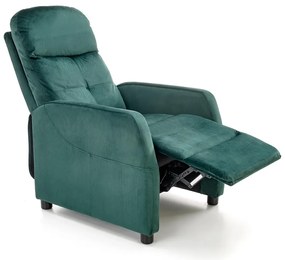 Ρυθμιζόμενη πολυθρόνα Houston 992, 103x64x84cm, 28 kg, Σκούρο πράσινο, Ταπισερί | Epipla1.gr