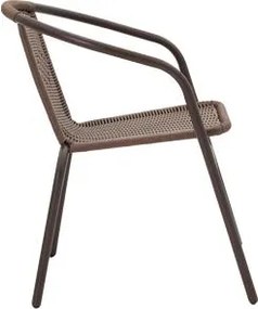 Τραπεζαρία Valor-Obbi σετ 5τεμ μέταλλο-pe καφέ