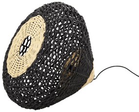 Φωτιστικό Οροφής C4346 Paper Rope Μπέζ και Μαύρο Φ55,5x44Υεκ. 55.5x55.5x140 εκ.