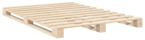vidaXL Πλαίσιο Κρεβατιού με Κεφαλάρι 140x200 εκ. από Μασίφ Ξύλο Πεύκου