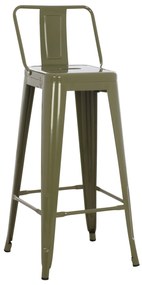 ΣΚΑΜΠΟ BAR ME ΠΛΑΤΗ ΜΕΤΑΛΛΙΚΟ MELITA-PRO HM8643.43 DARK OLIVE GREEN 42x42x100Υεκ. (1 Τεμμάχια)