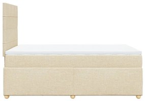 ΚΡΕΒΑΤΙ BOXSPRING ΜΕ ΣΤΡΩΜΑ ΚΡΕΜ 120X190 ΕΚ. ΥΦΑΣΜΑΤΙΝΟ 3293524