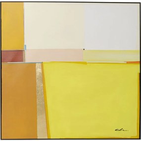 Πίνακας Abstract Shapes Κίτρινος 113 x 4.5x113εκ.