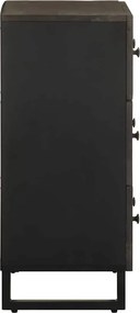 vidaXL Μπουφές Μαύρο 60x33x75 cm Μασίφ Ξύλο Μάνγκο